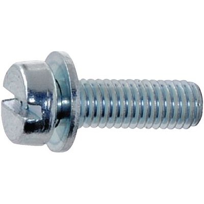 Slotted cheese head assembled screws with captive flat washer DIN 6902 A-761395