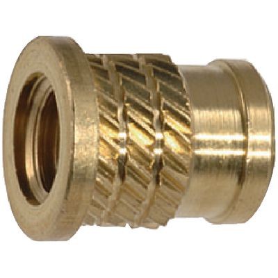 Press-in threaded inserts, with flange, for thermoplastics and thermosettings-761115