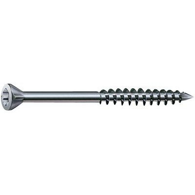 Hexalobular socket flat countersunk head screws for solid-wood flooring SPAX®, with small head 60°, CUT point and head ribs, T-STAR plus, with cutting ribs under the head-763723