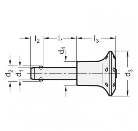 Ball lock pin, with button-485752