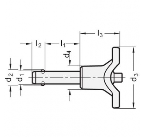 Ball lock pin, With T-handle-485754