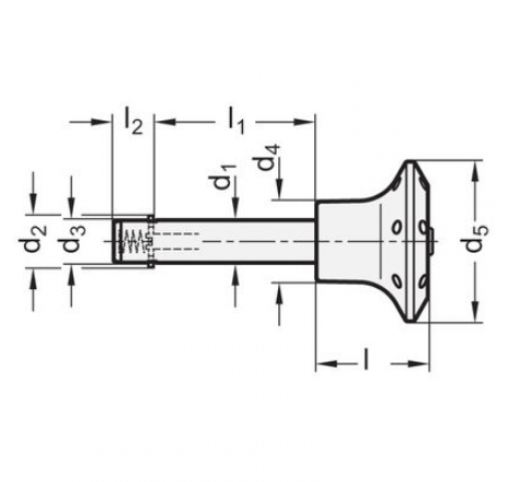 Locking pin, with axial lock (pawl)-485758