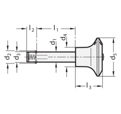 Locking pin, with axial lock (pawl)-485760