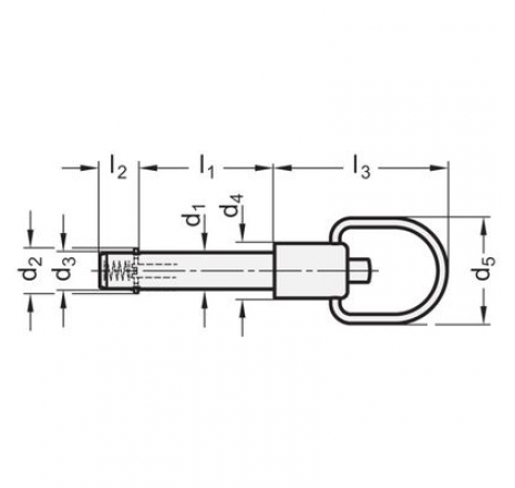 Locking pin, with axial lock (pawl)-485764