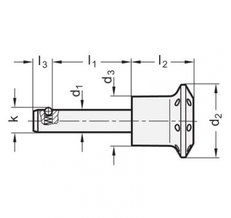 Locking pin, with axial lock (ball catch)-485768