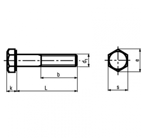 Hexagon screws with metric fine thread, partially threaded-760753