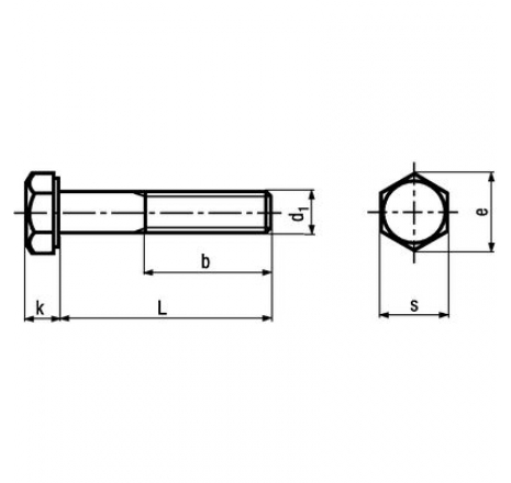 Hex cap screws, partially threaded-760755