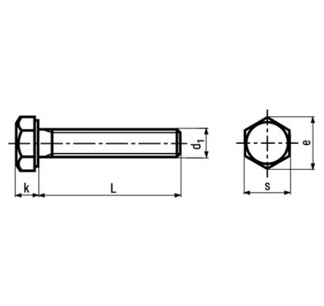 Hex head screws, fully threaded-760766