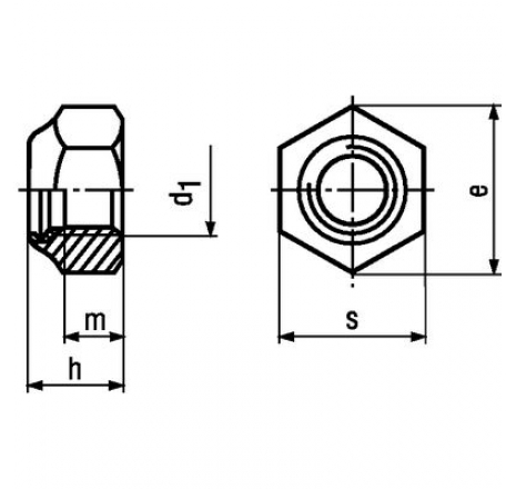 Lock nuts, thin type, with polyamide insert-761040