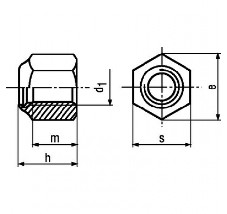 Prevailing torque type hex lock nuts, high type, with polyamide insert-761056