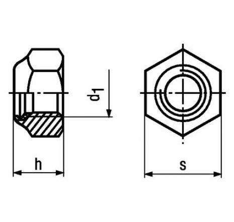 Lock nuts with UNC thread, with polyamide insert-761063