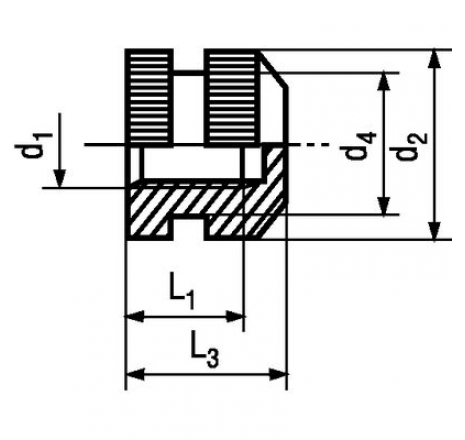 Threaded inserts, type Q, closed, short-761130