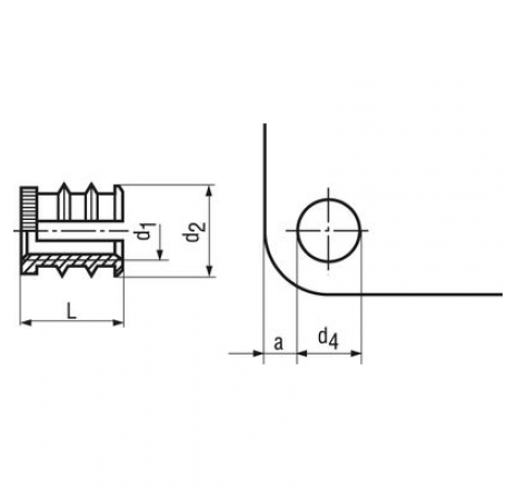 Press-in threaded inserts BancLok®, Type MV-761136