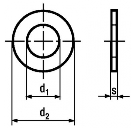 Special flat washers, without chamfer, for screws up to property class 8.8-761167