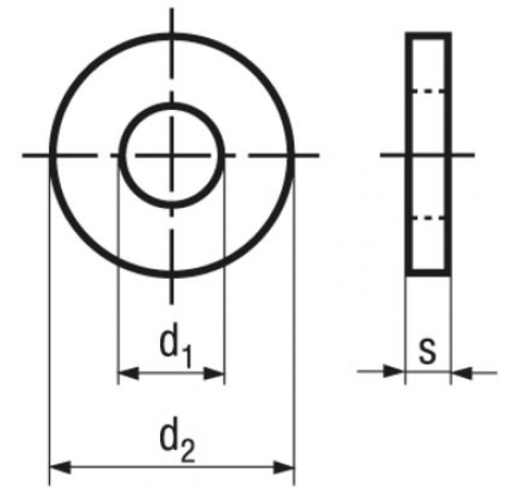 Round washers, for wood construction and structural bolts-761178