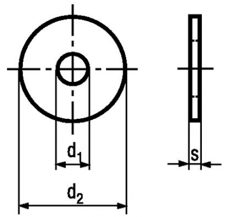 Flat washers, without chamfer-761180