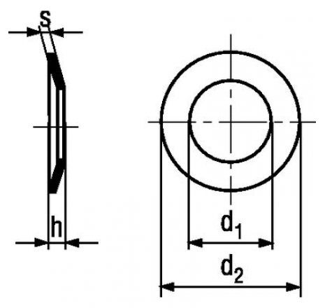 Conical spring washers, for fastening joints-761314