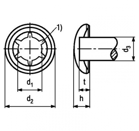 Circlips Starlock®, for shafts without groove with cap-761337