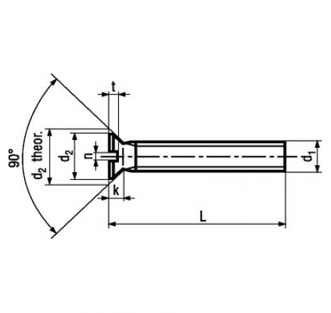 Slotted flat ersunk head machine screws small head-761371
