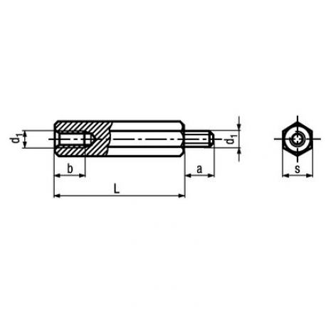 Hex stand-offs, with internal and external thread-761492