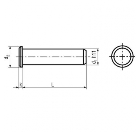 Clevis pins without hole, for fork heads-763308