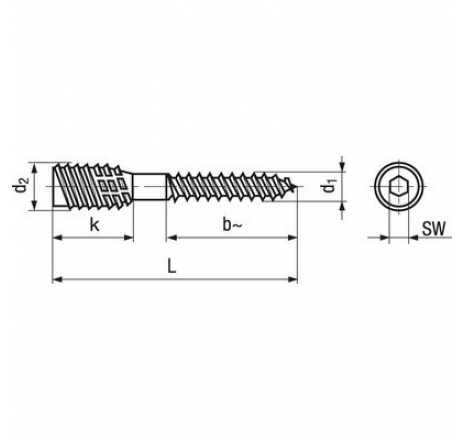 Spacer screws Toproc®, with hex socket-763760