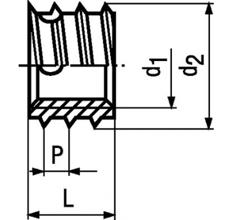 Thread inserts Ensat® Type 307, self-cutting, short-791096